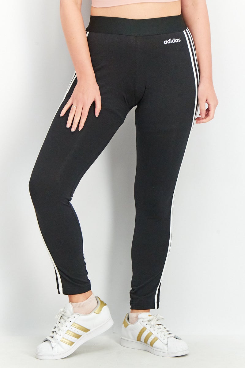 Adidas Women Sportswear Fit Training Essentials 3 Stripes Tights, Black - Image 1