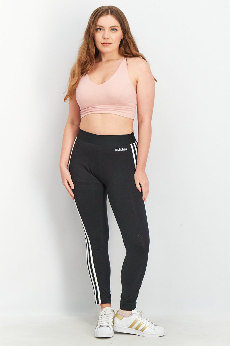 Adidas Women Sportswear Fit Training Essentials 3 Stripes Tights, Black - Image 2