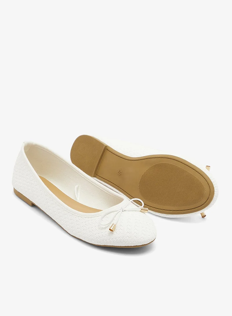 جينجر أحذية باليرينا من الرافيا