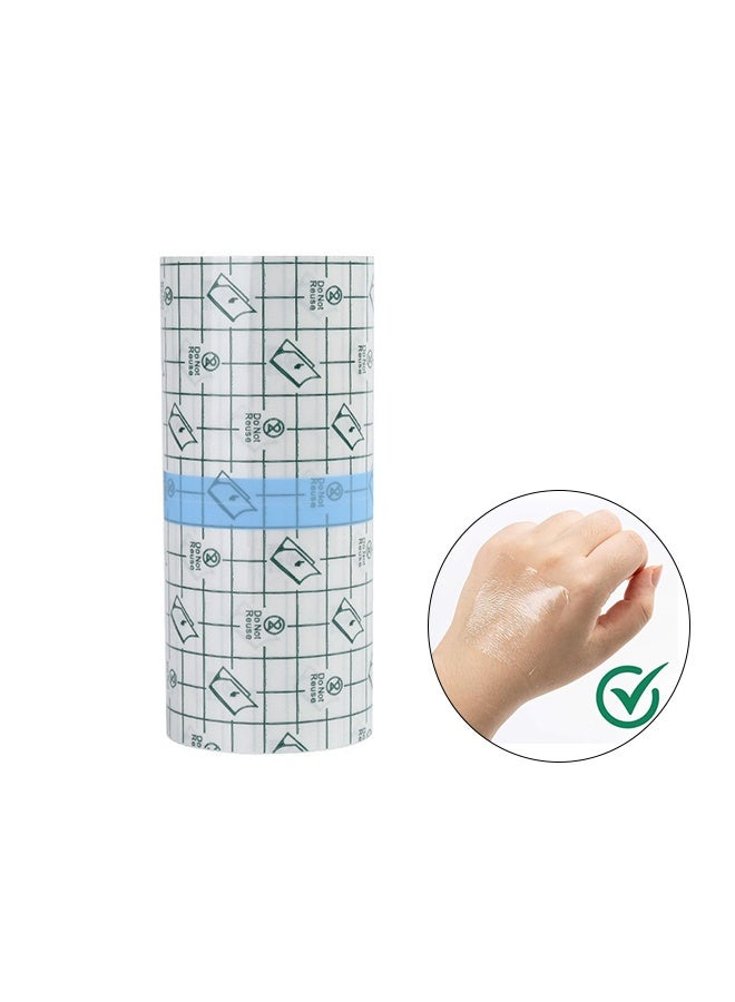 1 pcs Tattoo Aftercare Bandage, Transparent Film Dressing,PU Membrane Waterproof Sticker,Second Skin Healing Protective Bandages Stretch Antibacterial Wound Tape (2 m x 15 cm) - Image 1