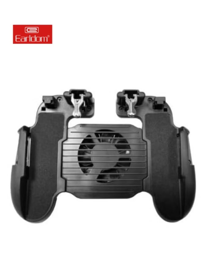 Earldom Mobile Game Controller with Cooling Fan, Phone Gaming Grip with Triggers & Joystick, Adjustable Gamepad for 4.7-7 Inch Android iOS Smartphones, Ergonomic Game Controller for FPS, Racing & Action Games - Image 1