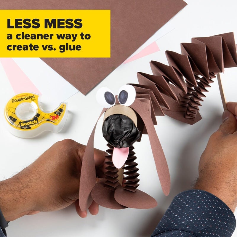 Scotch Double Sided Tape, Permanent, 1/2 in x 400 in, 2 Dispensers/Pack (137DM-2) - Image 5