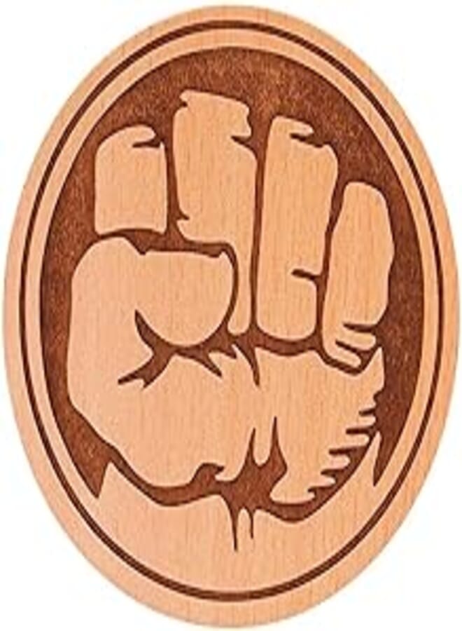 Laser Crafts 3/8" Diameter Laser Engraved Temple Logo Wooden Coaster