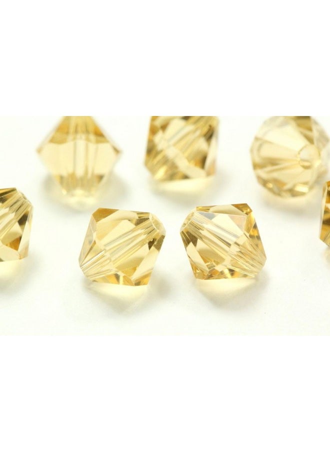 Adabele - 200Pcs Adabele Austrian 3Mm (0.12 Inch) Small Faceted Loose Bicone Crystal Beads Golden Yellow Champagne Compatible With Swarovski Crystals Preciosa 5301/5328 Ssb328 - Image 1
