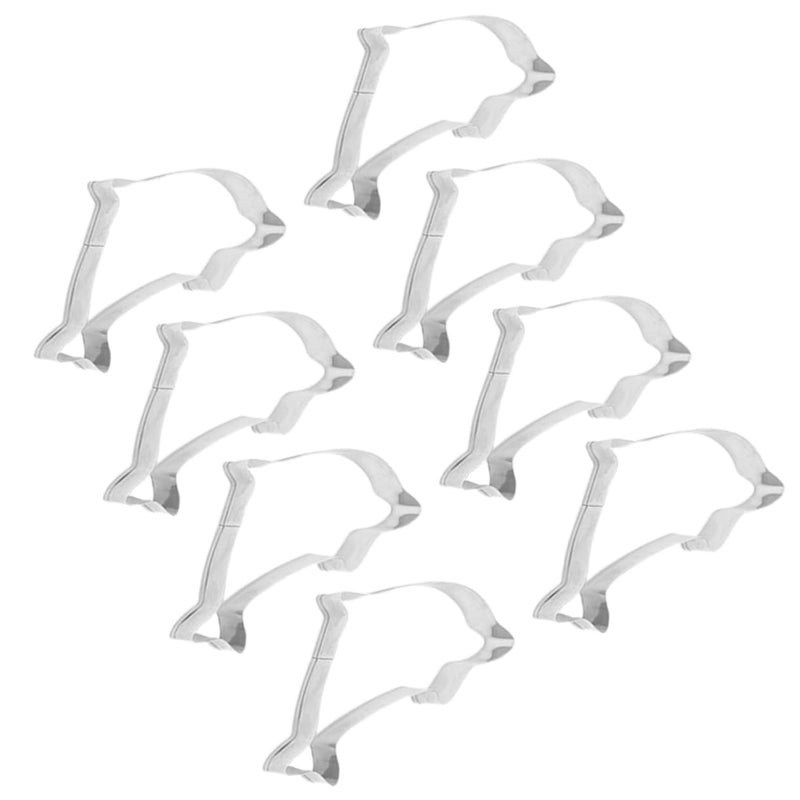8 Pcs Dolphin Shape Cookie Cutters Stainless Steel Baking Molds Non Stick Easy Clean - Image 5