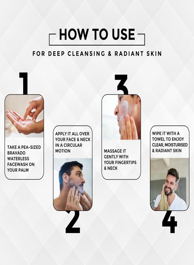 برافادو غسول الوجه براڤادو سانس-كوا بدون ماء 100 مل (عبوة من قطعتين) | منظف سريع وسهل الاستخدام | انتعاش فوري، تحكم في الزيوت | مناسب للسفر - Image 5