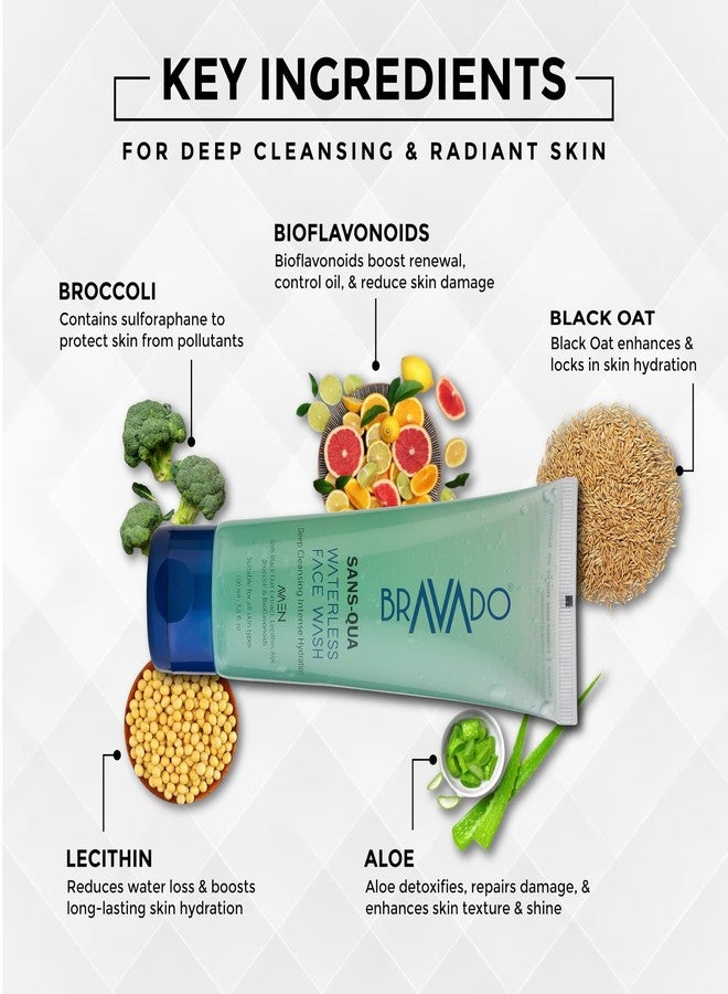 برافادو غسول الوجه براڤادو سانس-كوا بدون ماء 100 مل (عبوة من قطعتين) | منظف سريع وسهل الاستخدام | انتعاش فوري، تحكم في الزيوت | مناسب للسفر - Image 4