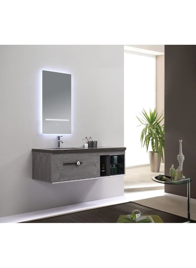 DANUBE HOME - Milano Luxury And Modular Alys Vanity  Led Mirror Touch Switch With  Large Storage Drawer And Ceramic Under Counter Bowl 1300*520*420Mm (2Ctns/Set) - Made In China - Image 1