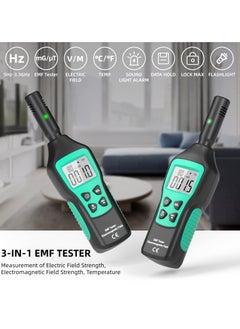 SYOSI EMF Meter with Digital LCD Electromagnetic Radiation Detector with Indicator Lights and Audible Alert EMF Tester for Ghost Hunting Home Office Outdoor Use  - Image 5