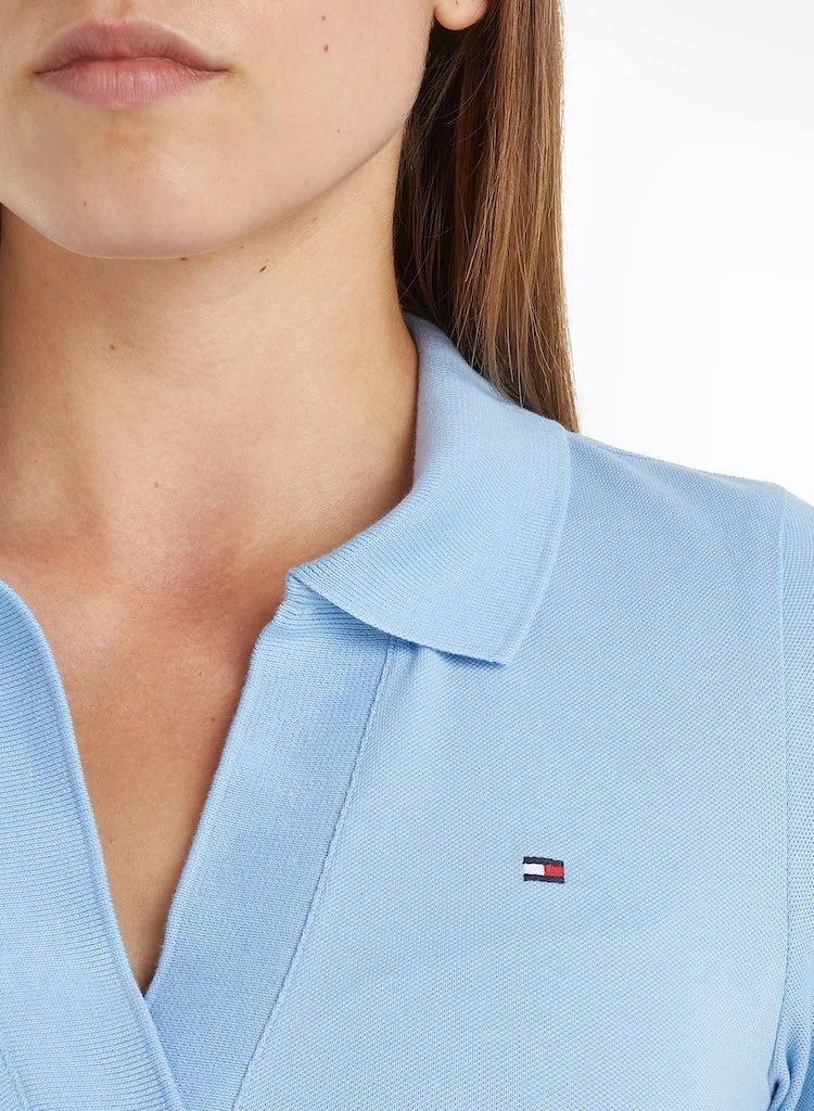 TOMMY HILFIGER Slim Open Neck Polo Dress