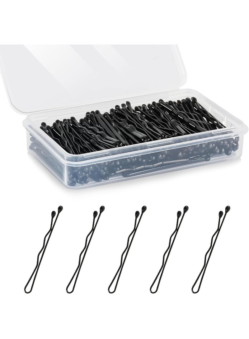 100 pieces black hair clips, securely fastened and durable shaped hair clips, suitable for salon, hairdressing and home girls, children ladies hair accessories with small storage box - Image 1