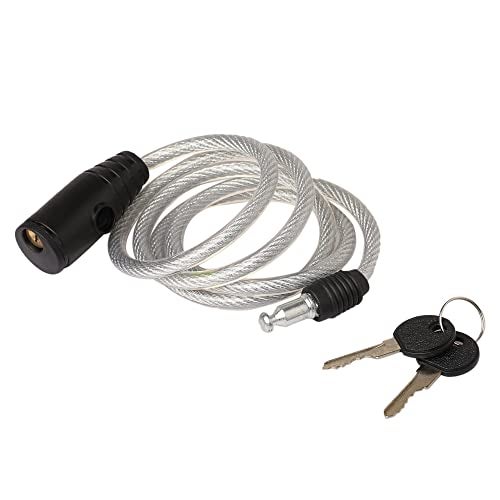 PANCIKAA Number Metallic Cable Lock for Helmet, Bike, Bicycle | Multipurpose Anti-Theft Wire 4 Digits Number Locks | Security Tools for Two Wheeler | PVC Coating Locker Chain - 2 Keys - Image 2