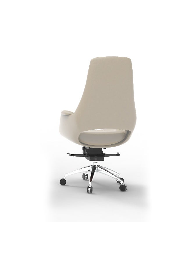 BOSQ Ergonomic Living Ace High Back Leather Executive Chair Beige  - Image 3