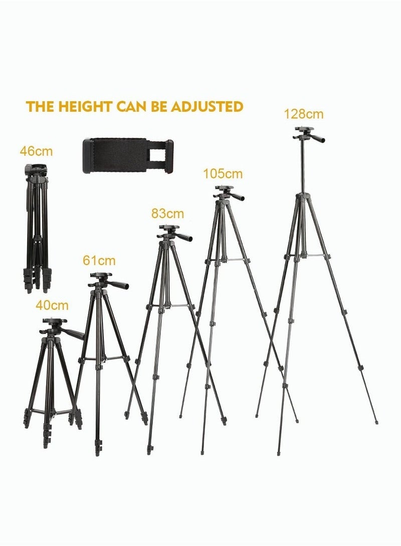 51 Inch Extendable Phone Tripod and Camera Stand with Bluetooth Remote and Clip - Image 4