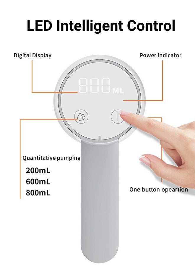 XiuWoo Automatic Water Dispenser – USB Type-C Rechargeable Drinking Water Pump, Low-Noise, Portable, Suitable for Universal 1-5 Gallon Water Bottles (White) - Image 2