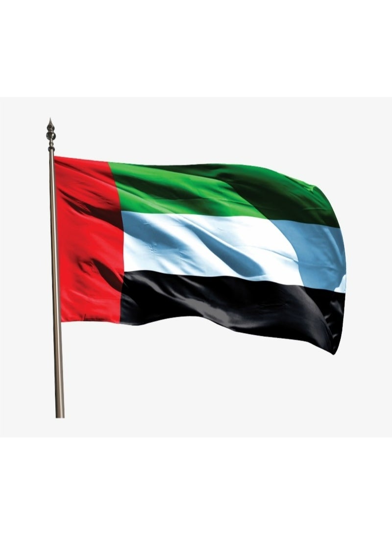 UAE National Flag (30×20 cm) with Wooden Stick - Image 2