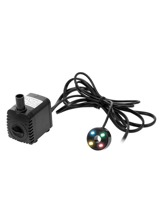 NIBEMINENT Aquarium Ultra-Quiet USB Water Pump With 4-LED Light Black 7 x 5.3cm - Image 1