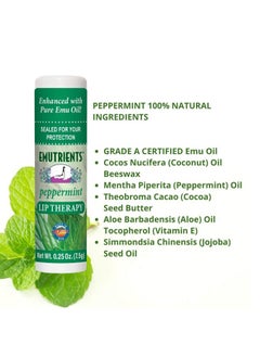 Montana Emu Ranch Natural Lip Balm 0.25 Ounce Peppermint Long Lasting Lip Therapy With Emu Oil  - Image 4