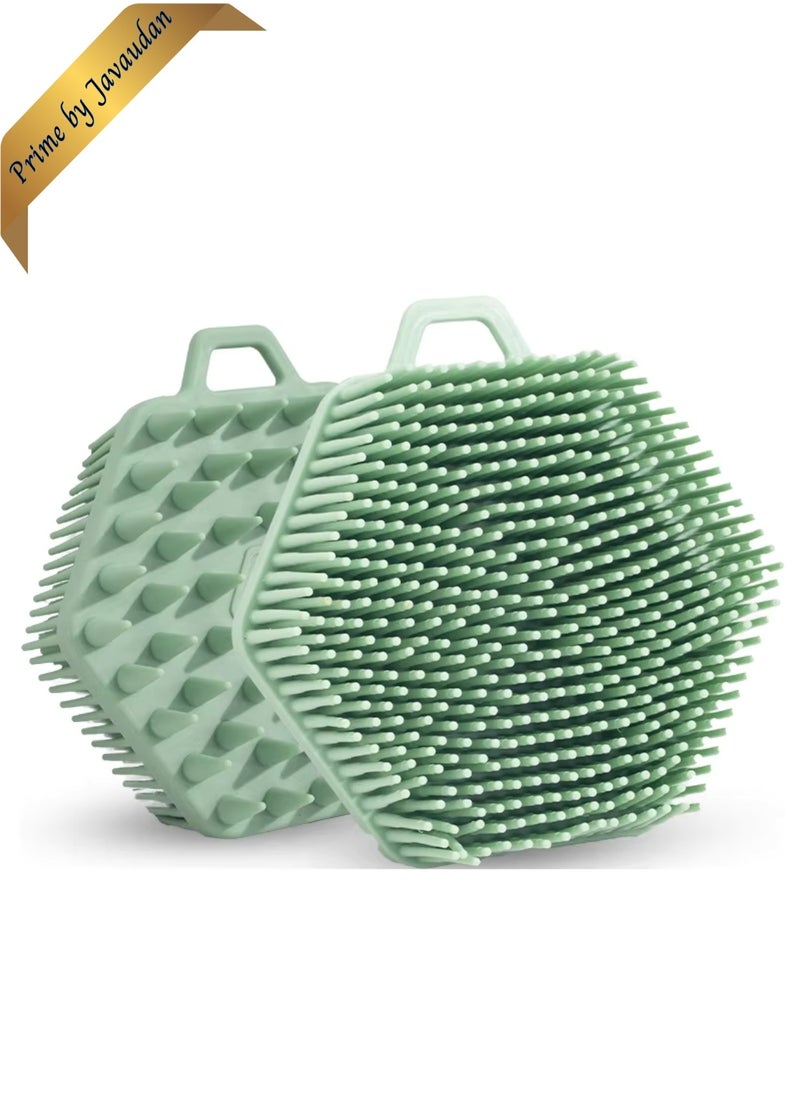 Prime by javaudan Silicone Body Scrubber & Scalp Massager 2 in 1 Exfoliating Shower Brush & Shampoo Brush for Deep Cleansing  - Image 1