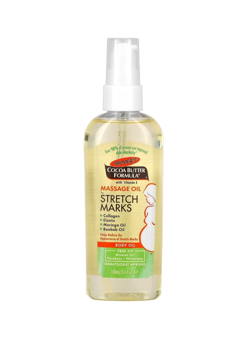 PALMER'S Cocoa Butter Formula Massage Body Oil for Stretch Marks 3.4 fl oz (100 ml)  - Image 1