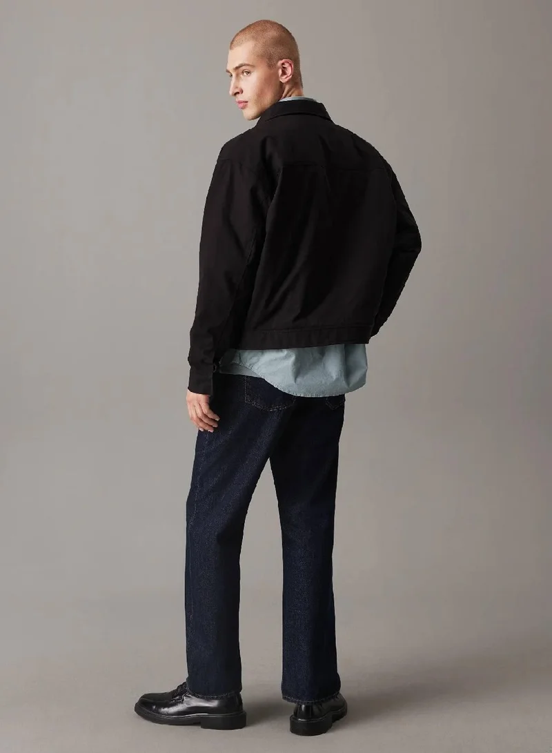 Calvin Klein Jeans Cotton Twill Zip Up Jacket