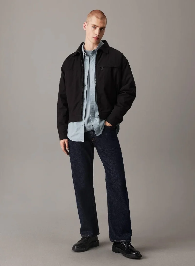Calvin Klein Jeans  Cotton Twill Zip Up Jacket for Men | Best Price UAE
