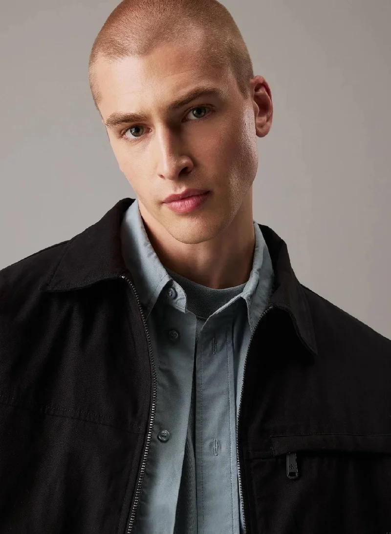 Calvin Klein Jeans  Cotton Twill Zip Up Jacket for Men | Best Price UAE