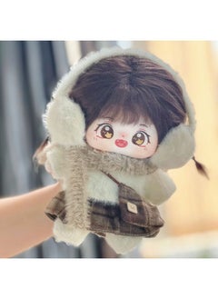 Generic Cotton Doll Clothing And Retail Cute Dress Lolita Maid Cute Fresh Princess Skirt-Specifications:20cm Doll Clothes -Color:Winter Love Song Baby Clothes + Free Clothes Hanger  - Image 1
