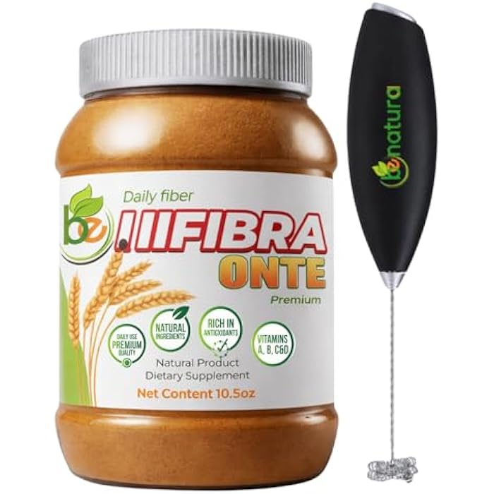 B-Experts BE Fibra–Premium Daily Fiber Supplement–10.5oz Drink Mix–Rich in Antioxidants & Vitamins A, B12,C & D, Supports Digestive Health & Detox,Plant-Based, Vegan, Non-GMO,Includes Drink Mixer by BexpertsUSA - Image 1