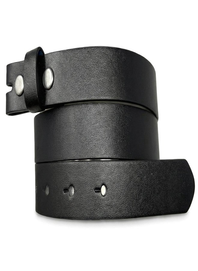 BC Belts Womens Thin Leather Belt Strap with Smooth Grain Finish 1" Wide with Snaps (Black-S) - Image 1