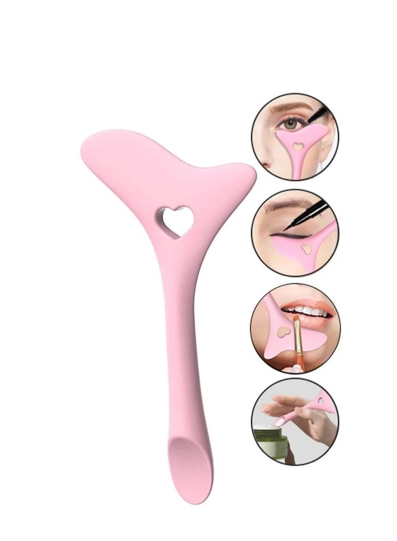 أداة مكياج من السيليكون (استنسل) بتصميم فريد يساعدك على رسم وتحديد الايلاينر والماسكرا لون بنفسجي - Image 2