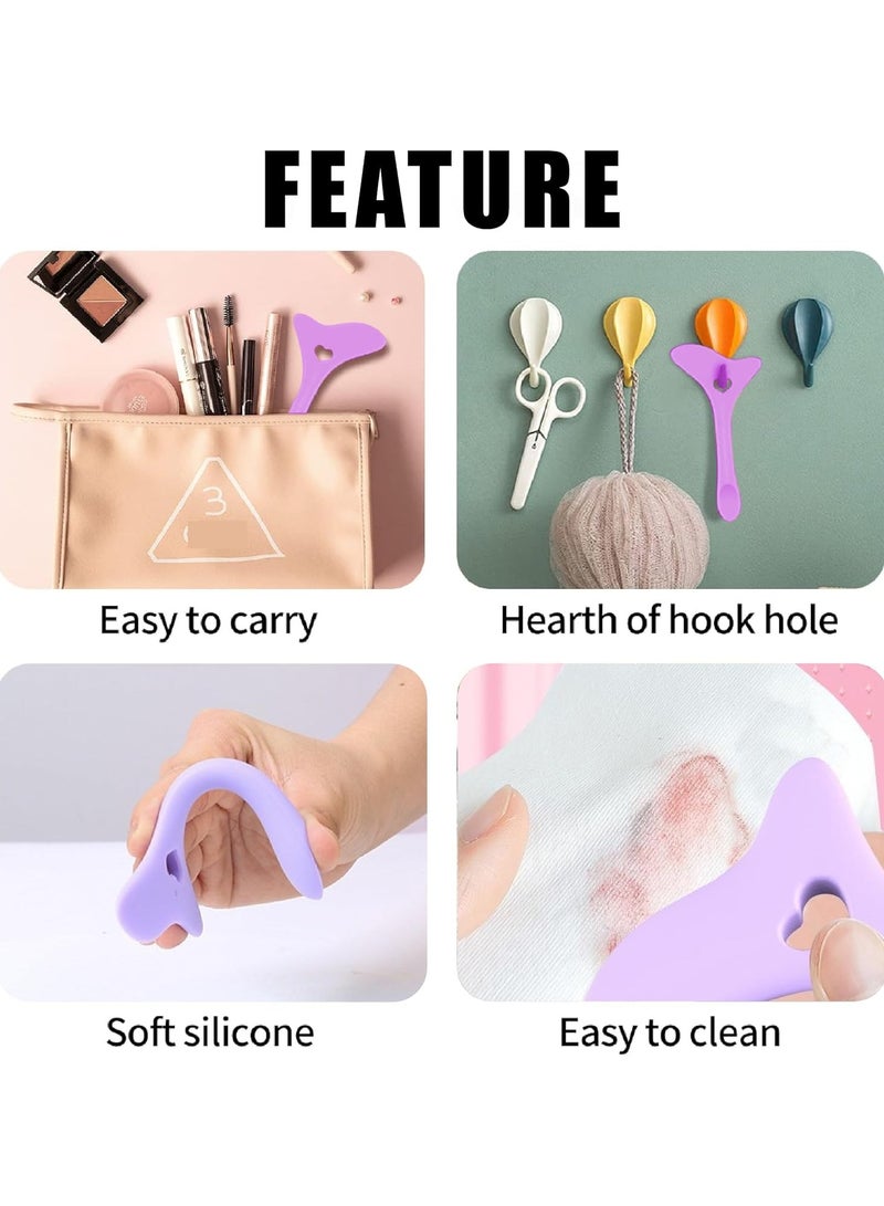 أداة مكياج من السيليكون (استنسل) بتصميم فريد يساعدك على رسم وتحديد الايلاينر والماسكرا لون بنفسجي - Image 3