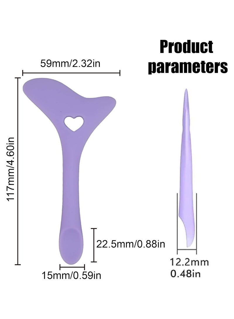 أداة مكياج من السيليكون (استنسل) بتصميم فريد يساعدك على رسم وتحديد الايلاينر والماسكرا لون بنفسجي - Image 5