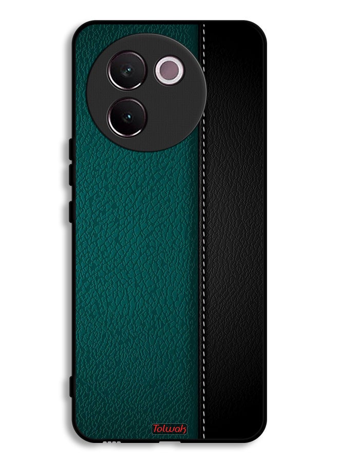 Tolwak غطاء حماية جلدي بنمط هندسي لهاتف Vivo V30e 5G - Image 1