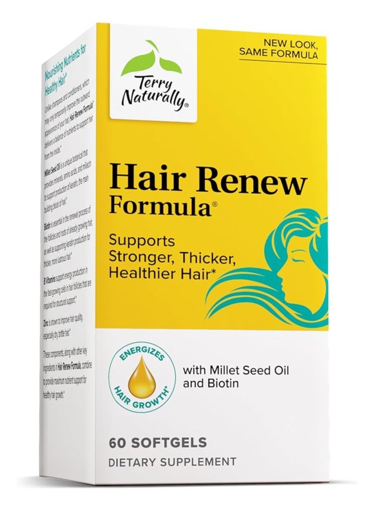 Terry Naturally Hair Renew Formula With Millet Seed Oil & Biotin, 60 Softgels - Image 1