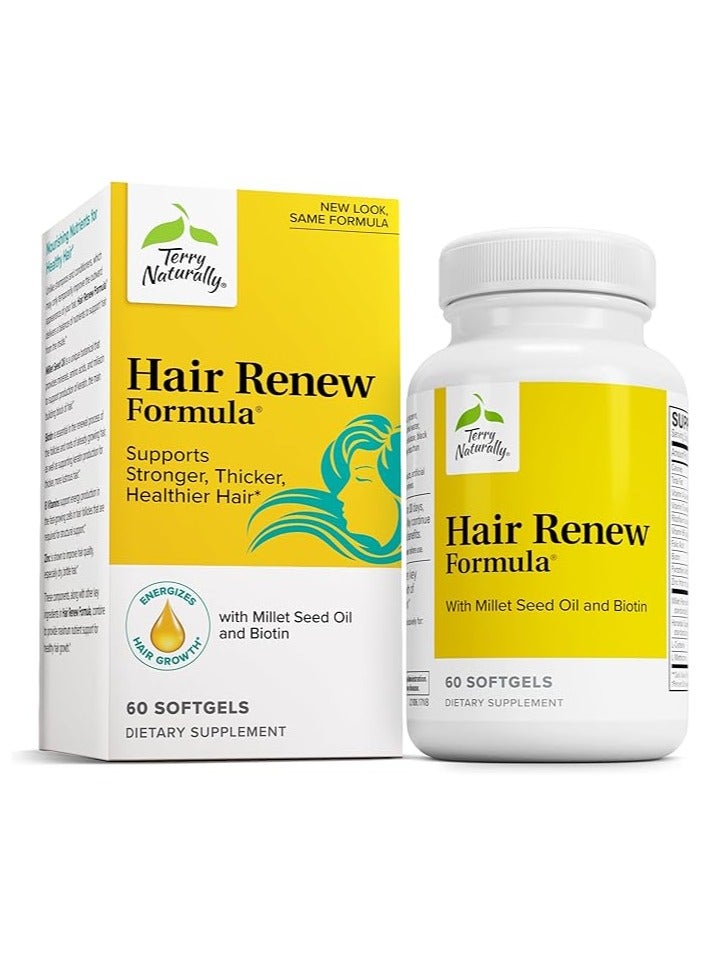 Terry Naturally Hair Renew Formula With Millet Seed Oil & Biotin, 60 Softgels - Image 2