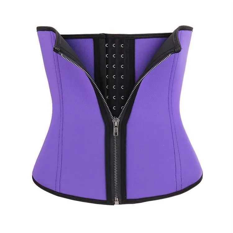 Bluejw Hook Zipper Waist Trainer for Women - Slimming Belly Belt Tummy Control Shaper Girdle - Waist Trimmers - Black - Image 5
