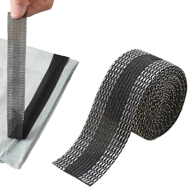 Tazweeq Trousers Edge Modified Strips, Iron-on Instant Hem Tape, 5m/5.47inch Pants Edge Shorten Self-Adhesive, Trouser Mouth Paste Edge Fabric Tape for Suit Pants Jeans Trousers