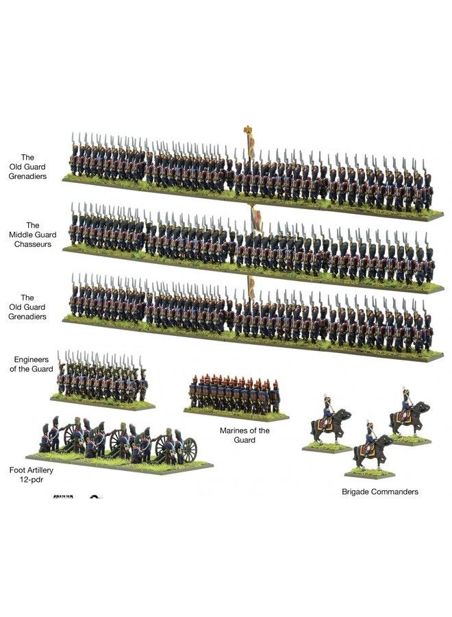 WARLORD Black Powder Epic Battles: The Waterloo Campaign French Middle & Old Guard Military Table Top Wargaming Plastic Model Kit 312002004  - Image 3