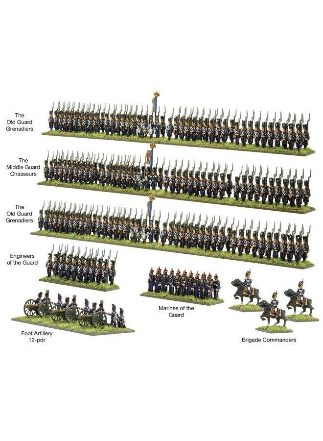 WARLORD Black Powder Epic Battles: The Waterloo Campaign French Middle & Old Guard Military Table Top Wargaming Plastic Model Kit 312002004  - Image 4