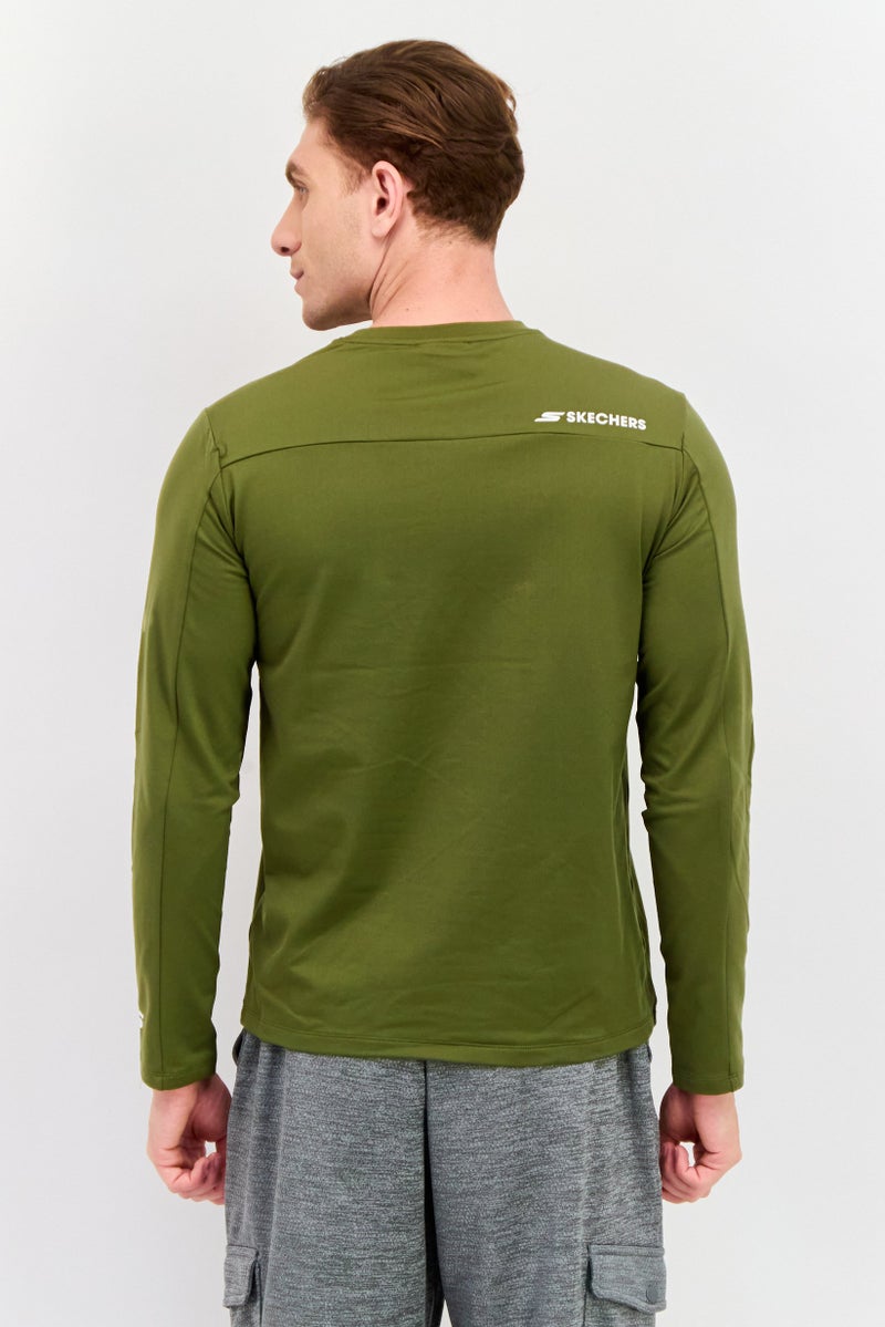 SKECHERS Men Regular Fit Long Sleeve Outdoor T-Shirts, Winter Moss  - Image 4