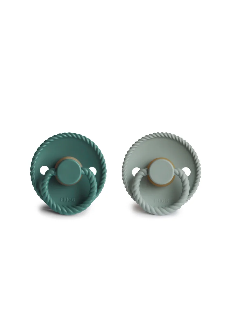 FRIGG Rope Silicone 2-Pack 0-6 Months - Sage/Vintage Green - Size 1