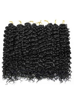 YXCHERISHAIR 8 حزم شعر كروشيه مجعد جوجو كيرل كروشيه للنساء ذوات البشرة السمراء، تجديل شعر صناعي بوهيمي جدائل شعر كروشيه مموج مائي (18 بوصة 1B)  - Image 3