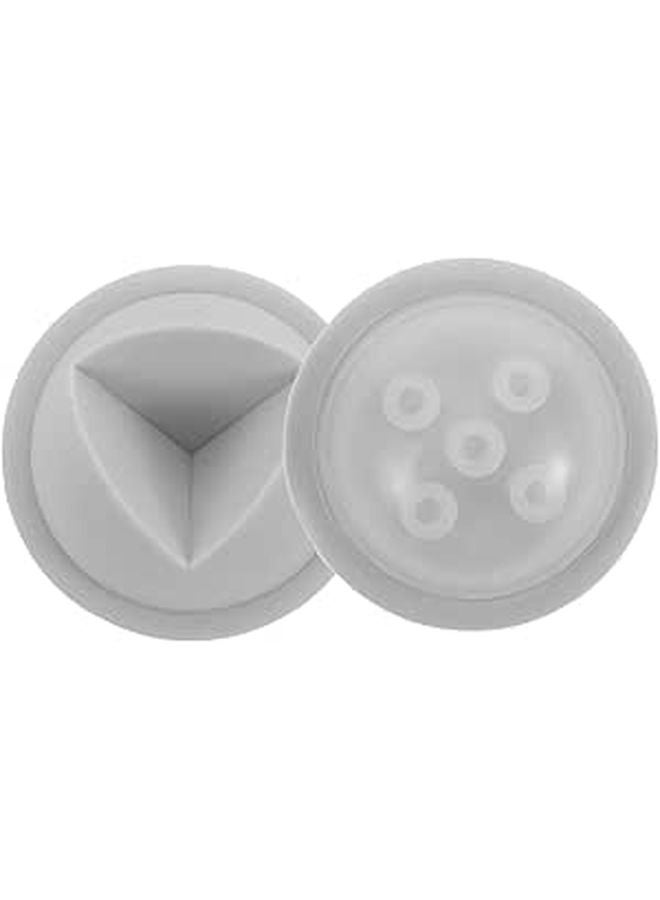 2 Pcs Gray Sphere Shaped Edge Guards Adhesive Safety Bumpers For Sharp Furniture Table Corners - Image 1