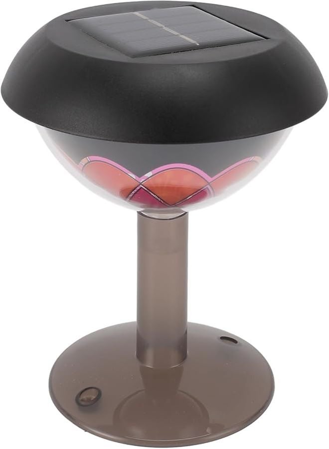 طاولة حديقة LED تعمل بالطاقة الشمسية من الأبيض ABS مقاومة للطقس ومقاومة للماء ديكور الفناء - Image 1