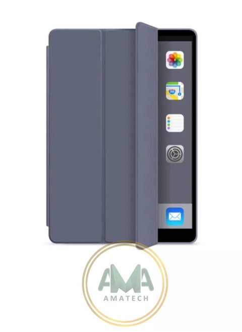 Smart gray leather bag with smart feature for iPad MINI 1/2/3