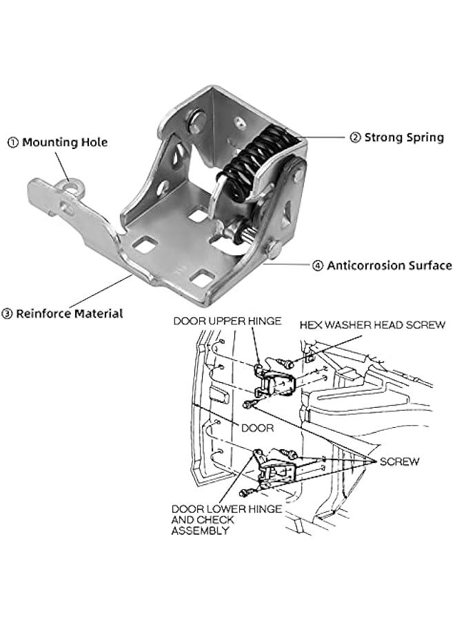 Generic High - Quality Lower Front Left Door Hinge - Durable, Precision - Crafted for Smooth Door Opening and Closing, Easy to Install Replacement Part 20969645  - Image 4