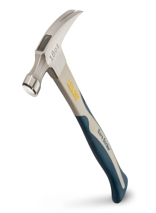 إستوينج مطرقة ESTWING Sure Strike - مطرقة مخلبية حادة بوزن 16 أونصة مع سطح أملس ومقبض من ألياف الكربون - SSCF16S - Image 1