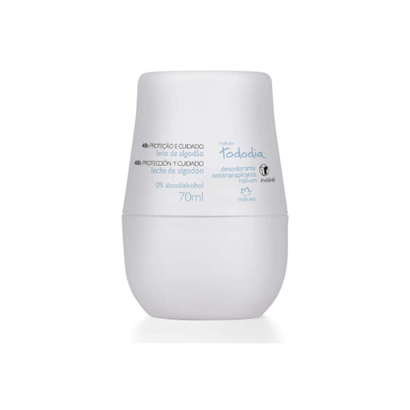 Natura - Linha Todo Dia (Leite de Algodao) - Desodorante Antitranspirante Feminino Roll-On 70 Ml - (Natura - Every Day (Cotton Milk) Collection - Roll-On Antiperspirant Deodorant For Women 2.36 Fl Oz) - Image 3