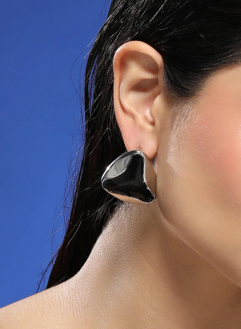 سوهي أقراط نسائية مطلية بالفضة بحجر صناعي